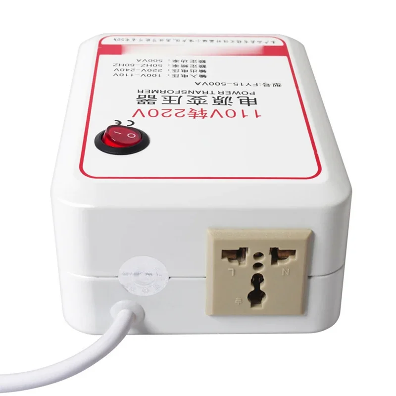 Transformador de potencia de 110V a 220V, potencia total de 500W, EE. UU. y Japón utiliza un convertidor de voltaje eléctrico chino FY15-500VA