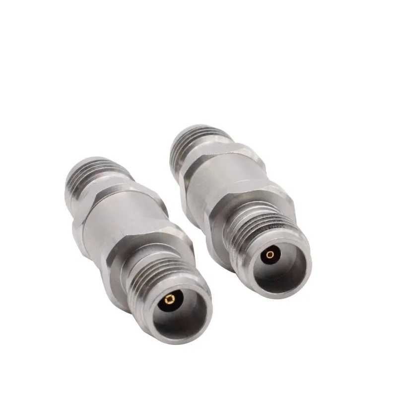 1pcs 2.4MM female head to 1.85MM female head millimeter wave high-frequency adapter 50GHZ stainless steel test head