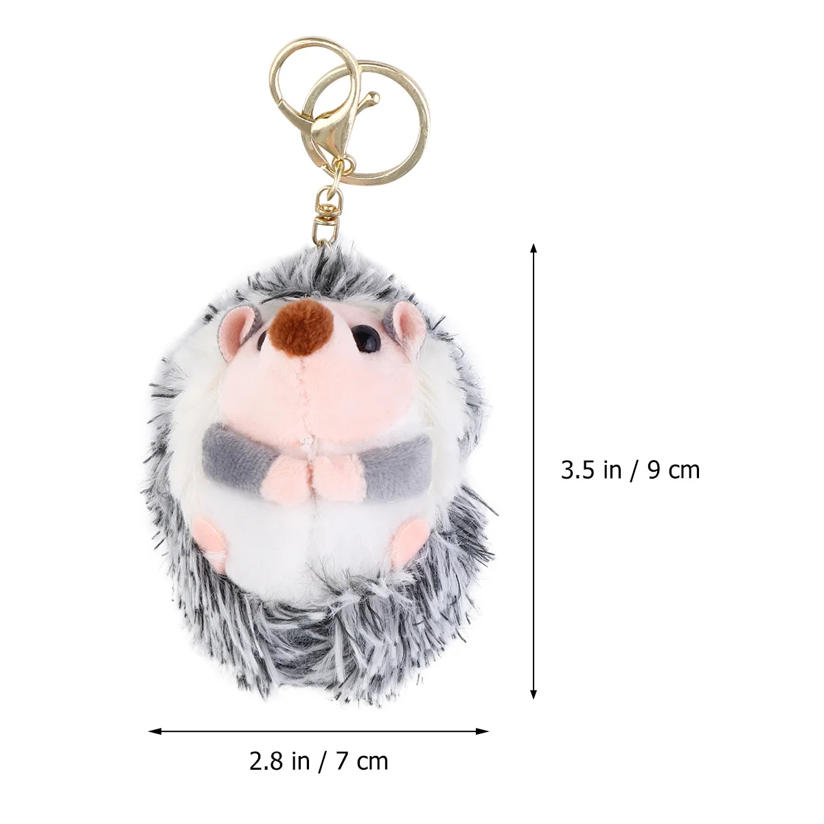 Porte-clés hérisson en matériau de qualité supérieure, 1 pièce, pour clés, sac à la mode, ornement suspendu, idéal pour offrir un usage quotidien