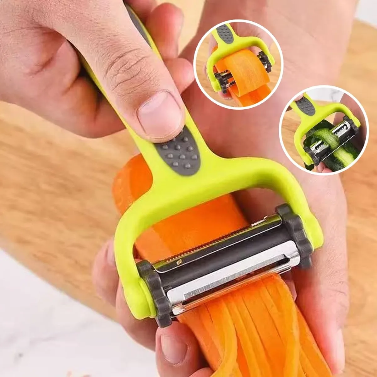3 in 1 Peeler Kitchen Julienne Peeler Multifunction Serrated Peeler Carrot Potato Vegetable Peeler Tools for Home Cooking