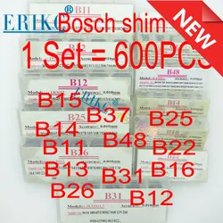 B11 B12 B13 B15 B16 B22 B25 B26 B31 B37 B48 Common Rail Injector Adjust Shims Diesel Fuel Gasket Kit Washer for Bosch 600pcs