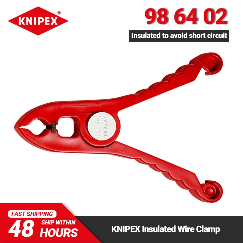 KNIPEX Tools 98 64 02 Insulating Clamp 150mm Length Integrated Spring Clamp Exquisite Craftsmanship and Long Service Life