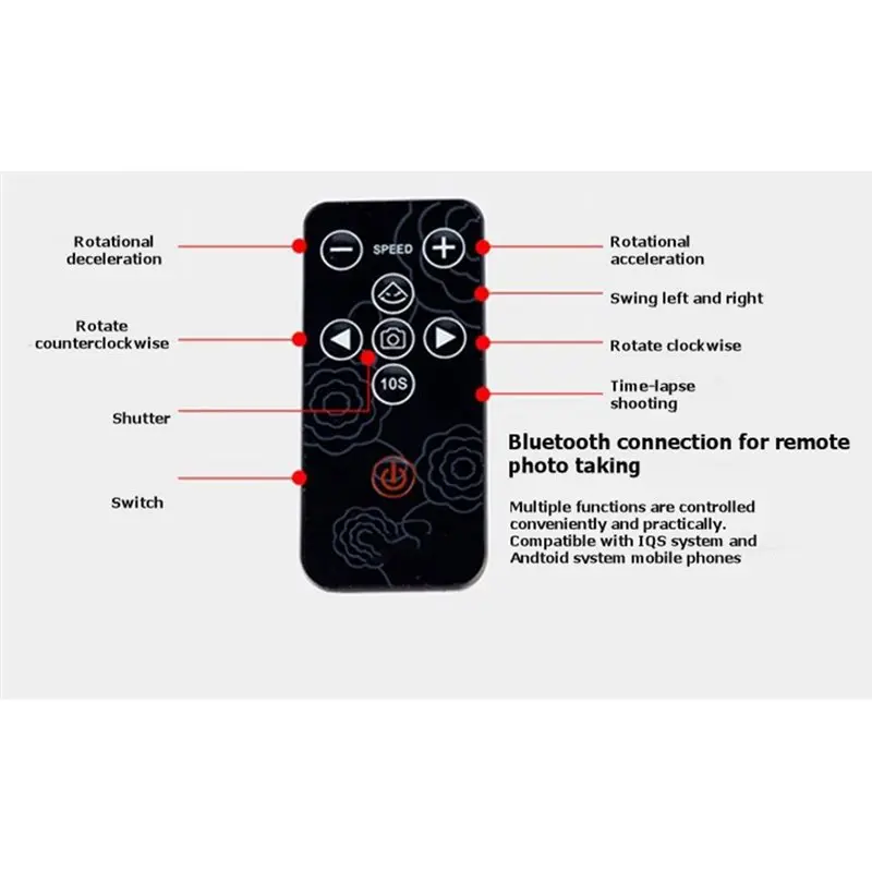 A97I-MRP01 360° Rotation Mini Electric Panorama Head For Gopro Action Camera Smartphone Phone Time-Lapse Tripod Ball Mount