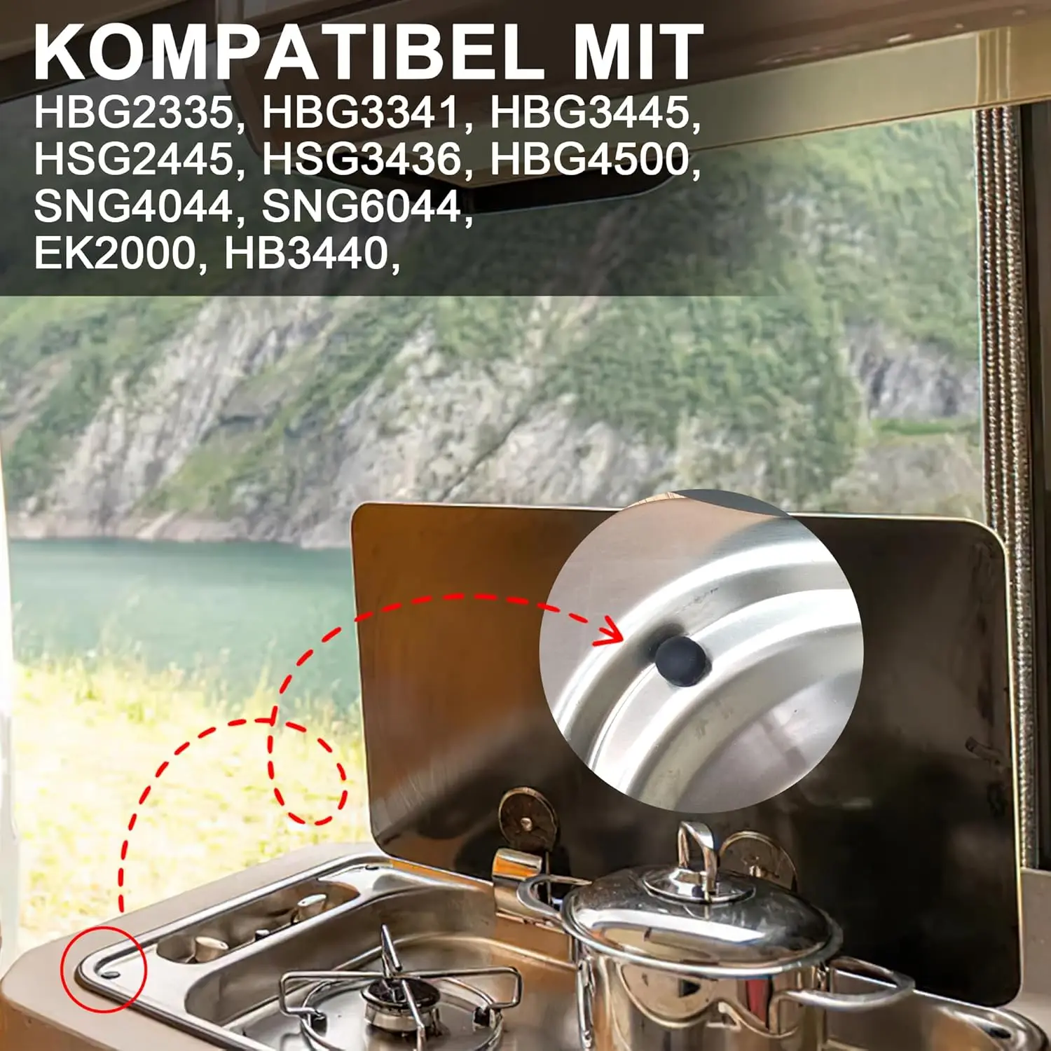 8pcs/set Caravan Cover Caps for Screws Pot Holder Suitable for Dometic, Smev and Thetford Hobs Push On Sink Hob Camper Motorhome