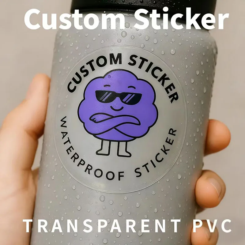 

Custom Transparent Round Stickers 3-5cm Personalized Business Car Water Bottle Decals Wedding Labels Available in Multiple Sizes
