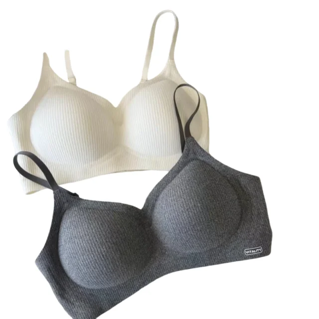 KUCLUT Thin Shoulder Strap Women's Hot Selling Bra with Small Chest Gathering and Lifting, Invisible Breathable Underwire Bra