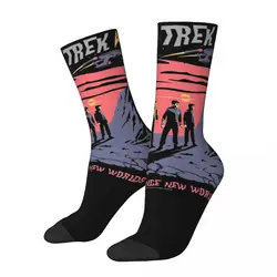 Winter Warm Hip-hop Women Men Retro Stars Treks Socks Non-slip Basketball Socks