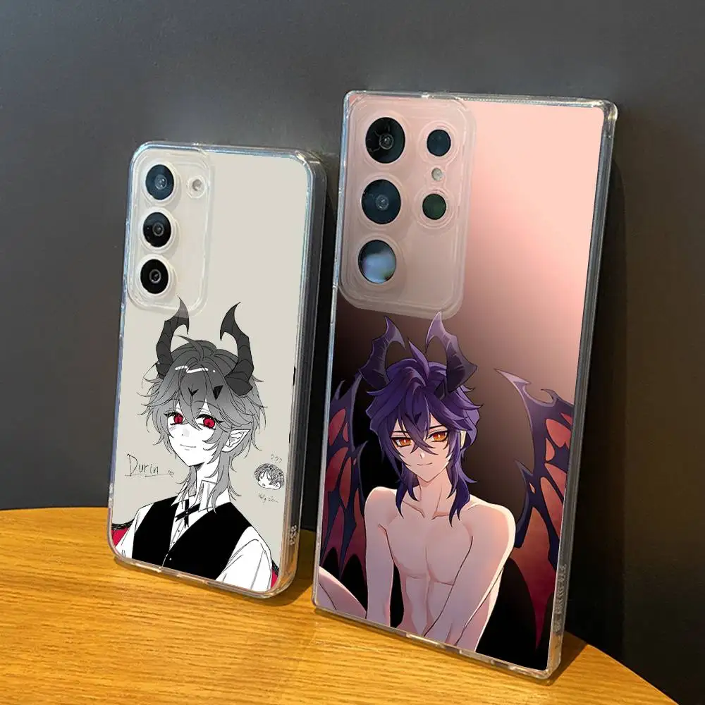 

Mini Durin Human Genshin Phone Case Silicone For Samsung S30,23,21,22,20 FE lite,S10,9,PIus Note20ultra Soft Transparent