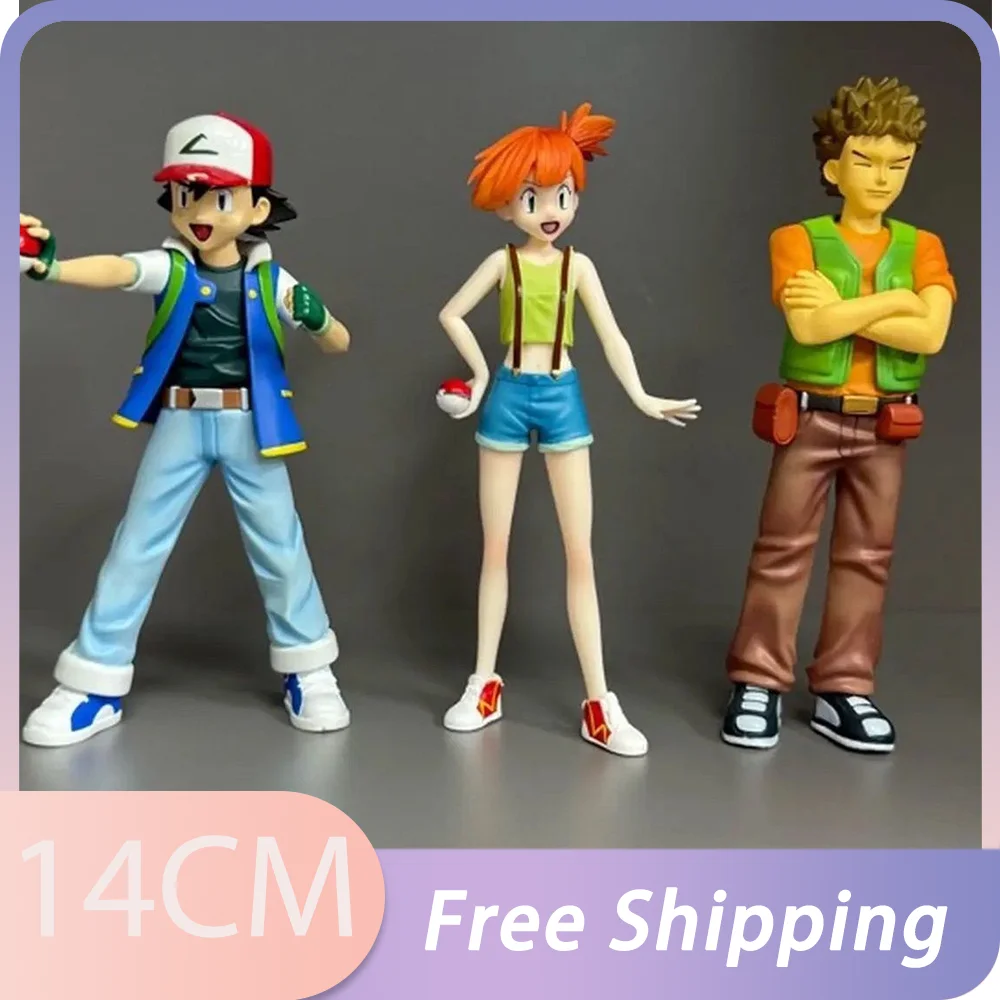 Nouveau en Stock Ash Ketchum Anime Figure Brock Figurine Misty Figurine Pvc Gk Statue modèle poupée Collection décoration chambre jouet