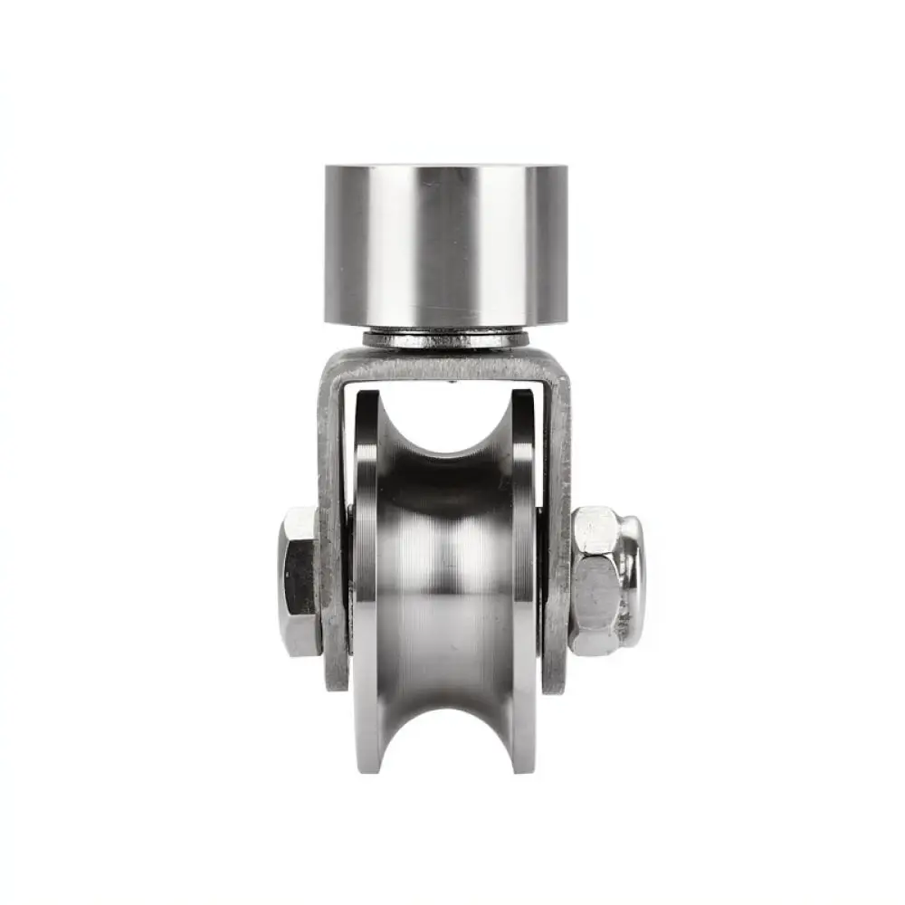For Meixuanye 304 Stainless Steel Bearing Pulley Wheel Sliding Door Track Roller Hardware V U H Groove Fitting