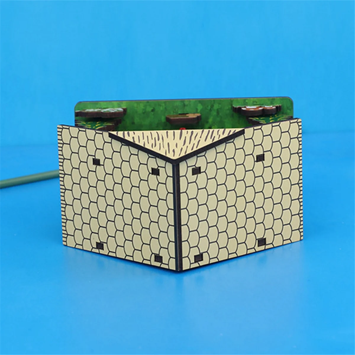 AA84 Sunny Rainy Box kryty dokładny termometr domowy barometr domowy higrometr plastikowy wiszący zegar kobieta