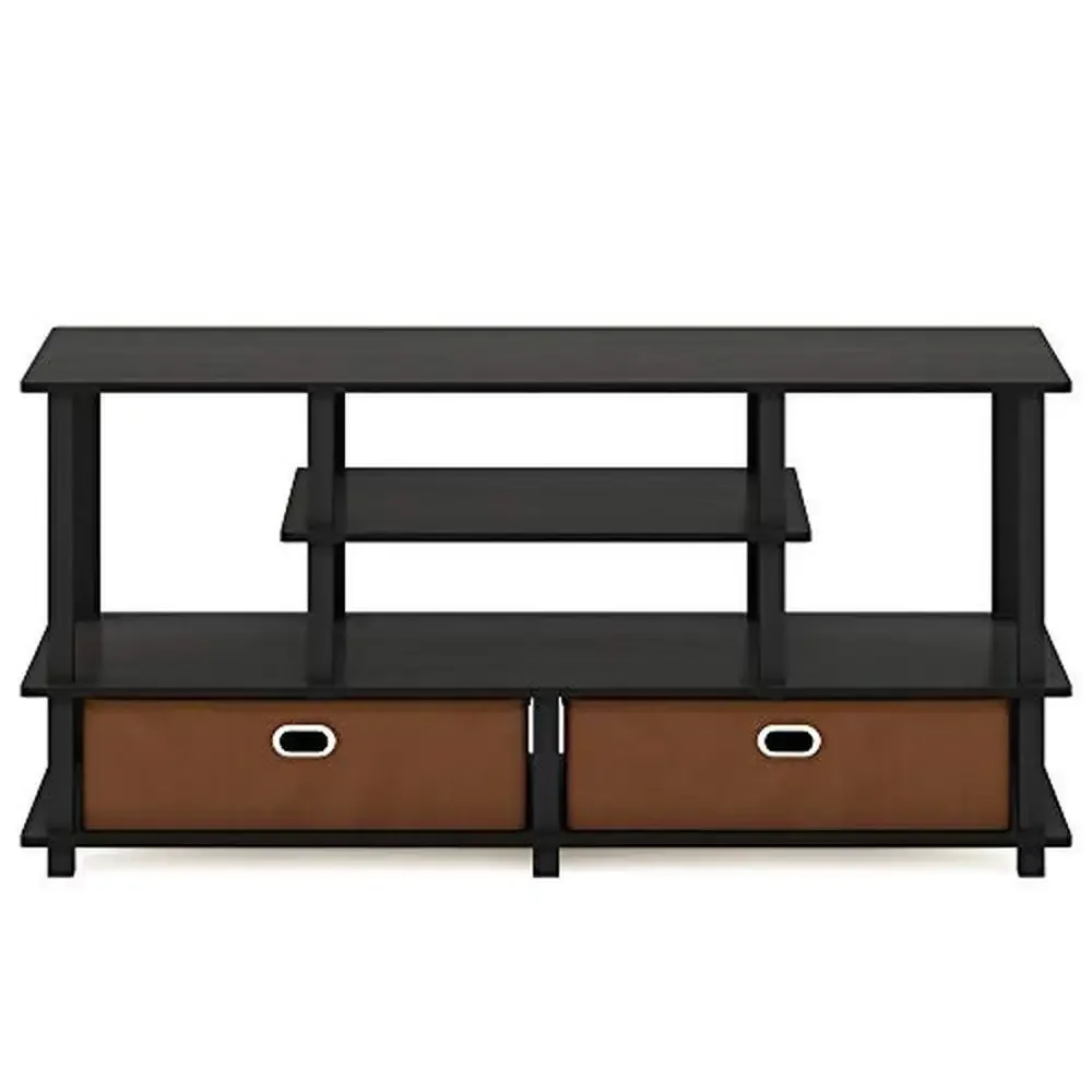 Suporte de TV de madeira para TVs de até 50" Preto Console de mídia contemporânea 37,4 lbs 47,63 x 15,55 x 22,79