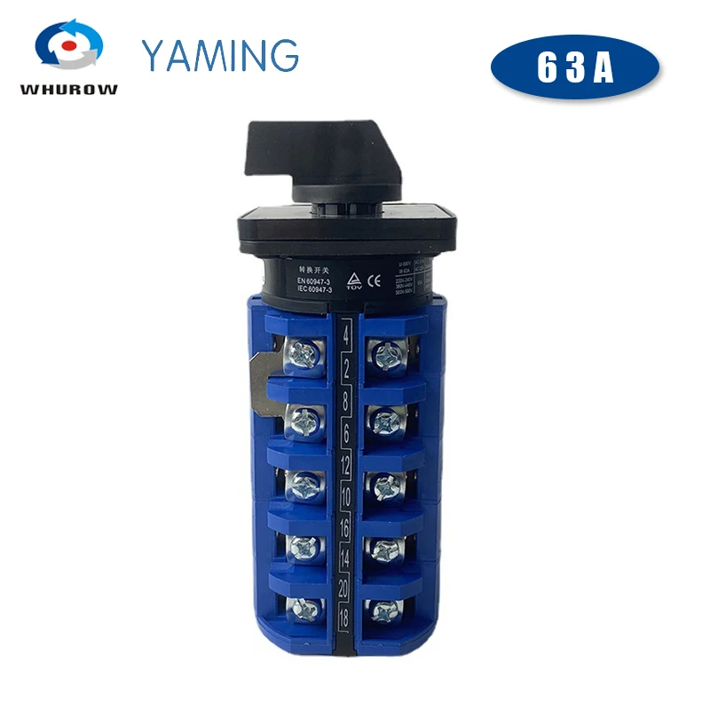 Imagem -04 - Estrela Delta Posiciona o Interruptor Giratório Polos Lw2663 Cam Seletor 63a 690v Mudança-sobre a Engrenagem Contato Prata