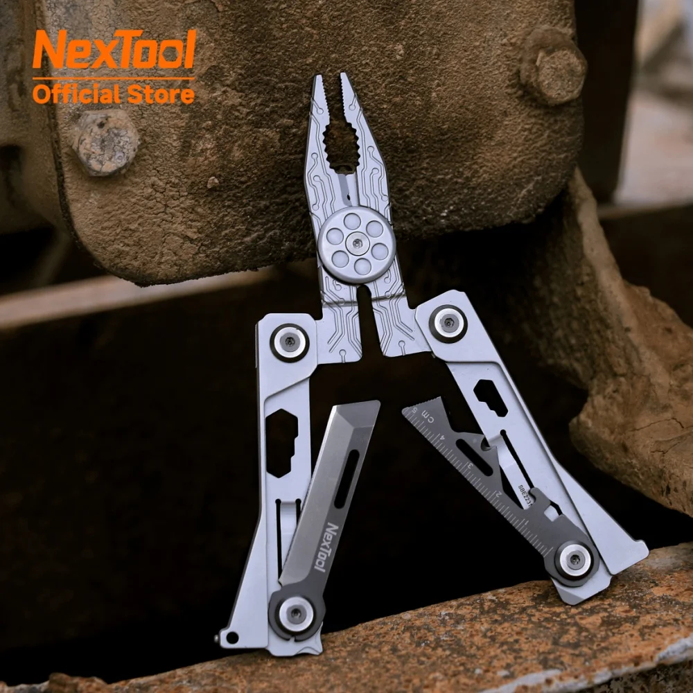 

Nextool Silver Blade EDC Tool 14 In 1 Portable Pliers Multi Tool Screwdriver Wrench Pliers Knife With Leather Bag Hand Tools