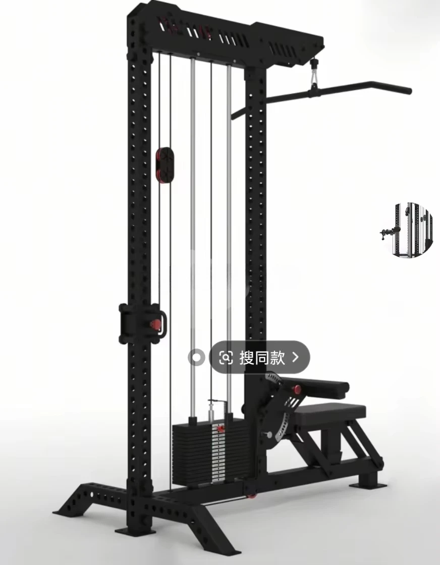 Newly Designed Commercial 3-in-1 High Pull-down Seated Rowing Machine With Weight Stacking Fitness Equipment