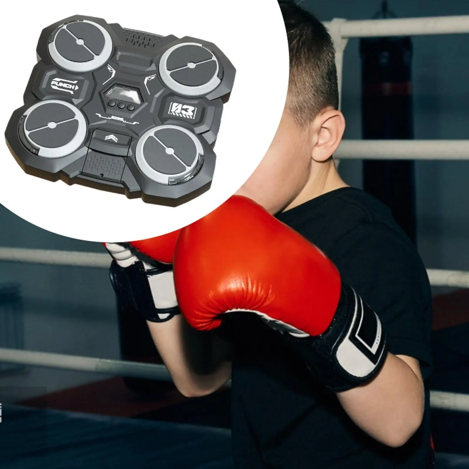 Máquina de boxeo inteligente, objetivo de reacción, entrenamiento de agilidad, música iluminada, objetivo de pared para Karate, Taekwondo, Kickboxing, ejercicio