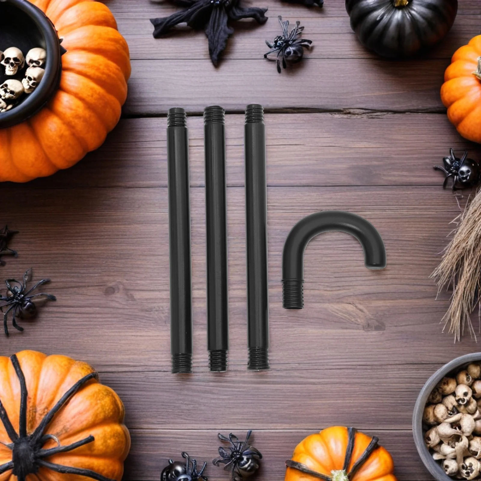 

4Pcs Black Magician Cane Cosplay Crutch Lightweight Stage Performance Pretend Cane Jazz Dance Belly Dancing Costume Props