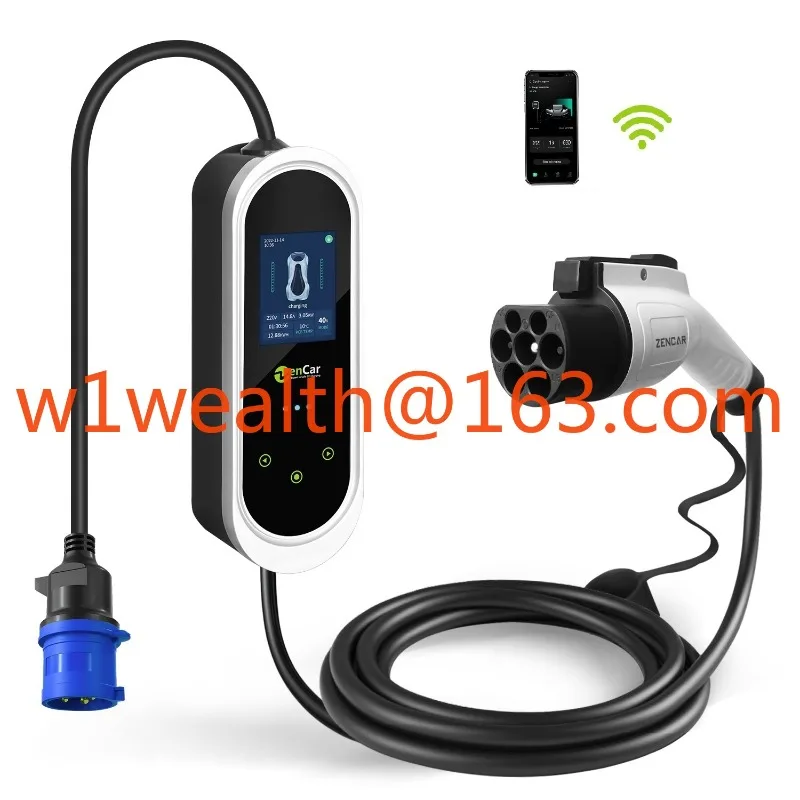 

Приложение для зарядки Wi-Fi EV 7 кВт GB/T Зарядное устройство для электромобиля 32A Однофазный пульт дистанционного управления Zencar Model E Pro