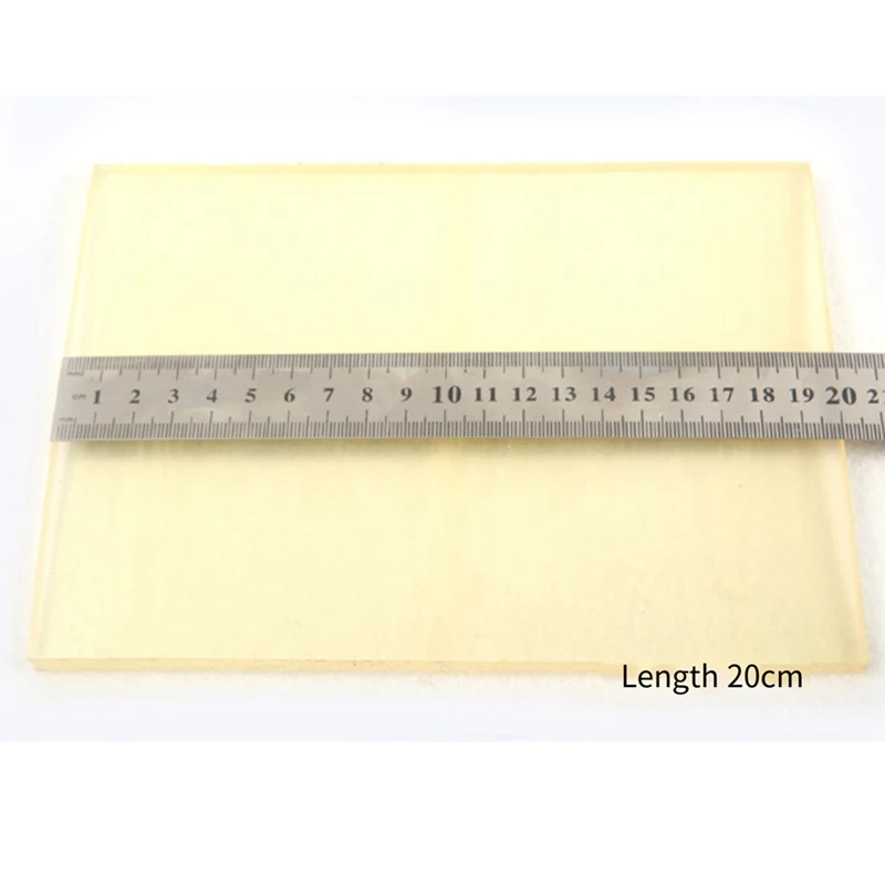 1 PCS DIY Leather Making Perforated Backing Plate Beef Tendon Backing Plate Yellow