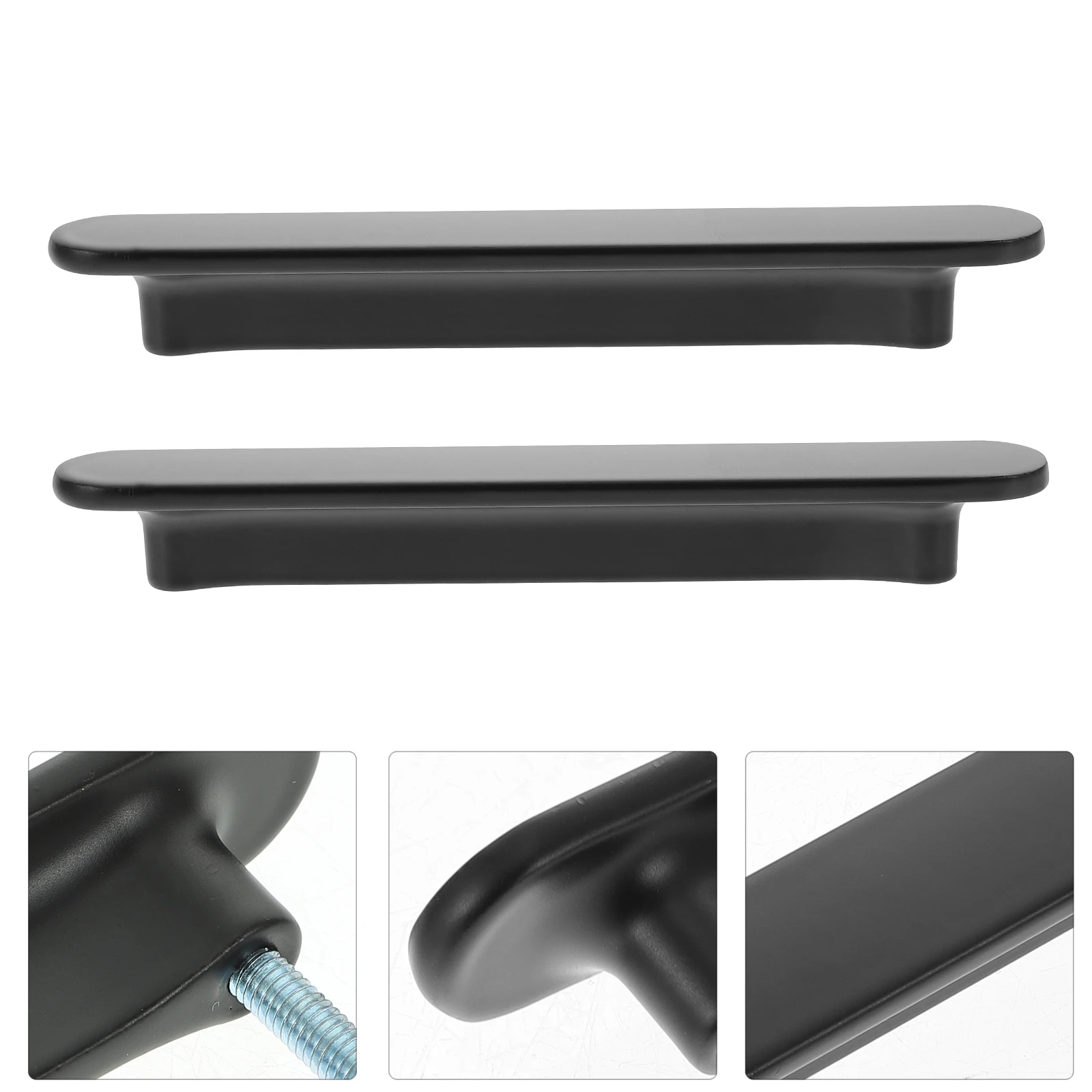 

2Pcs Black Zinc Alloy Kitchen Cabinet H les H les Kitchen Furniture Hardware Durable Modern Cabinet Pulls Decorative