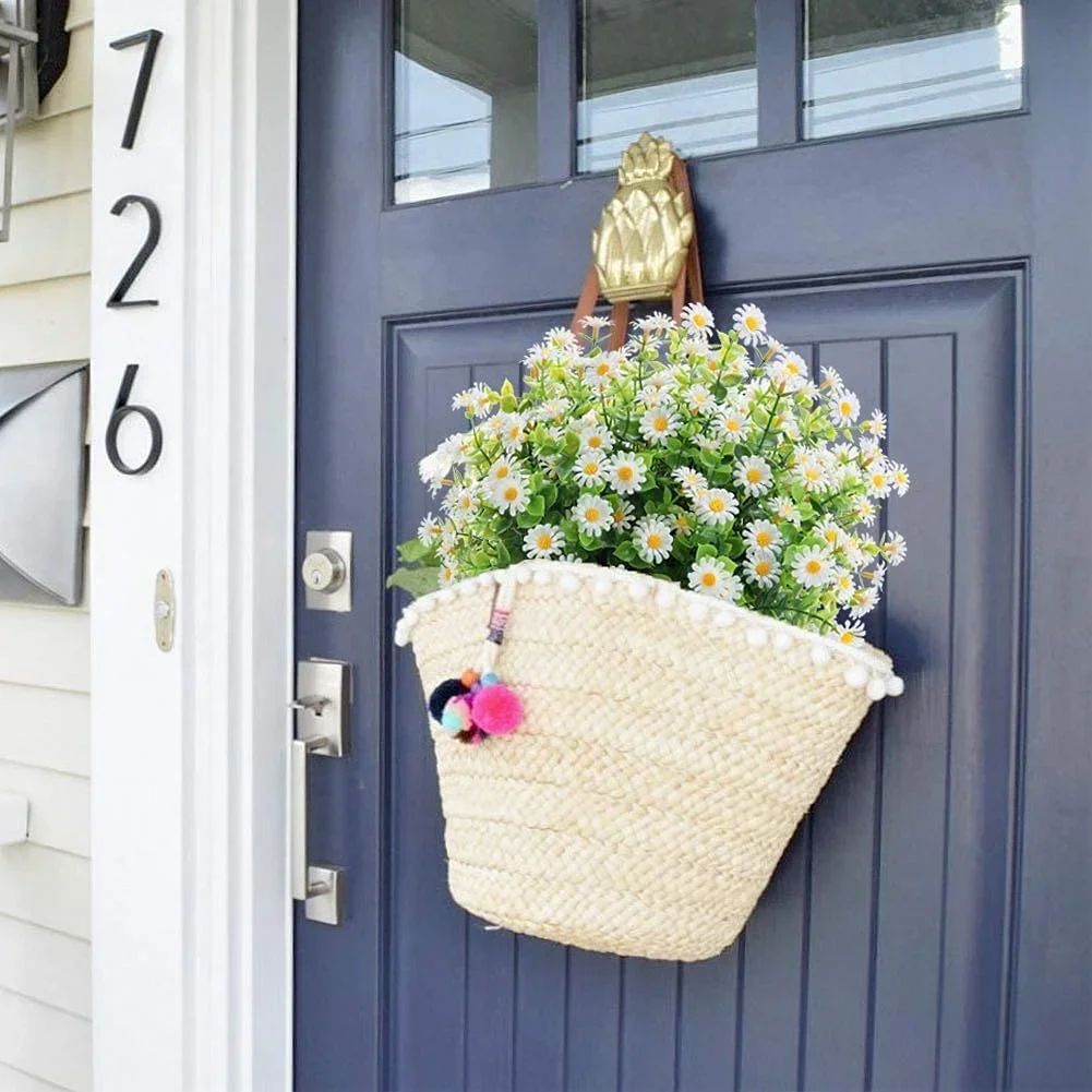 10 Bundles Artificial Small Daisy Mums Flowers Outdoor Indoor Outside Hanging Plants Garden Porch Window Wedding Farmhouse Decor image 5