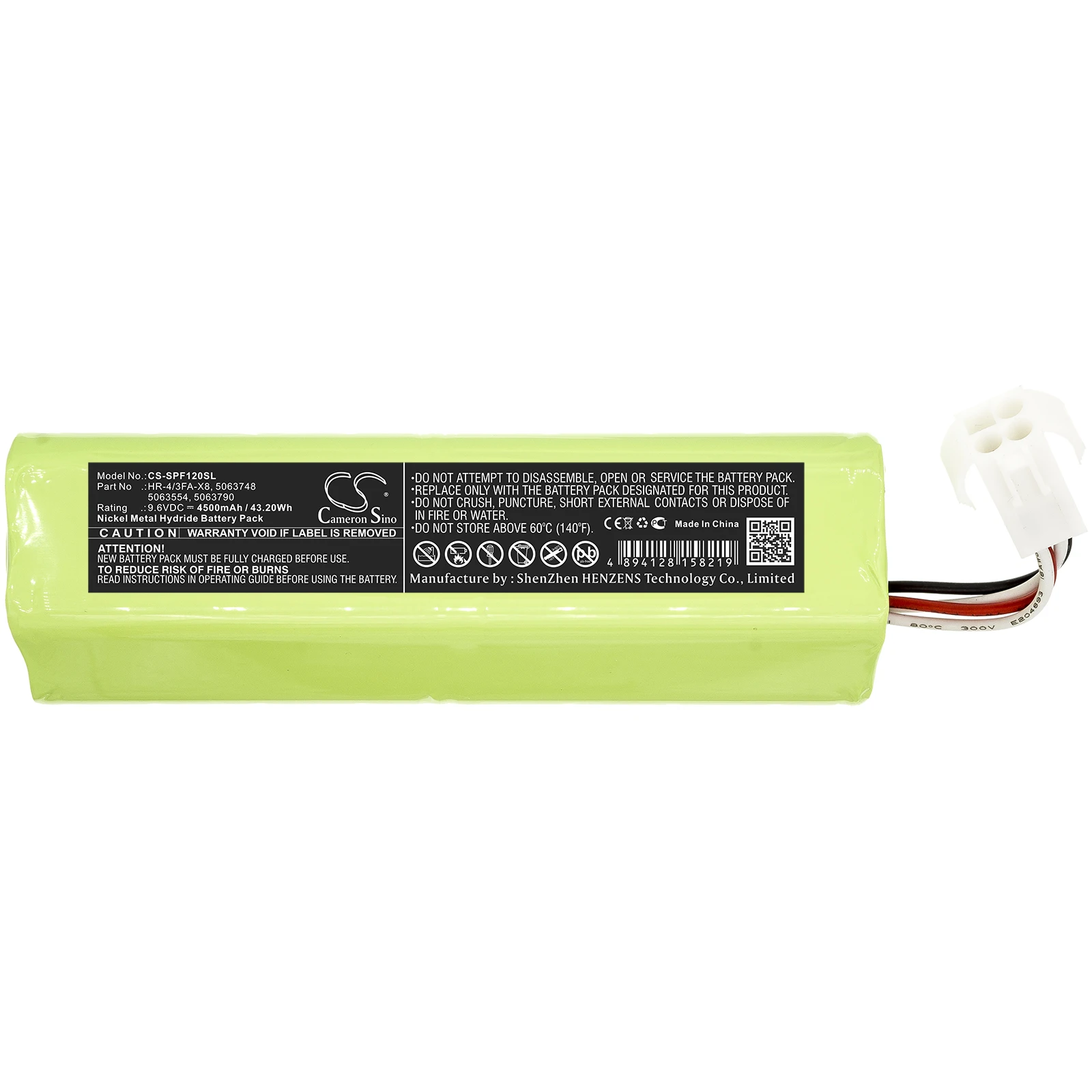 

Ni-MH Equipment,Survey, Test Battery for Scott,3M,PM,9.6v,4500mAh,Scott Proflow PF-630,PF-619E,PA-A867-NG,Proflow Sc,Sc Asbestos