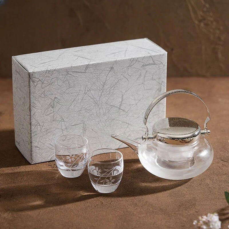 

Heat-resistant glass wine jug, sake glass, wine cooler, ice wine dispenser