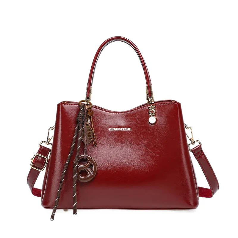 

Women's Handbag Fashion Versatile PU Leather Shoulder Bag Multi-compartment Large Capacity Tote Bag Female Wedding Bridal Bag