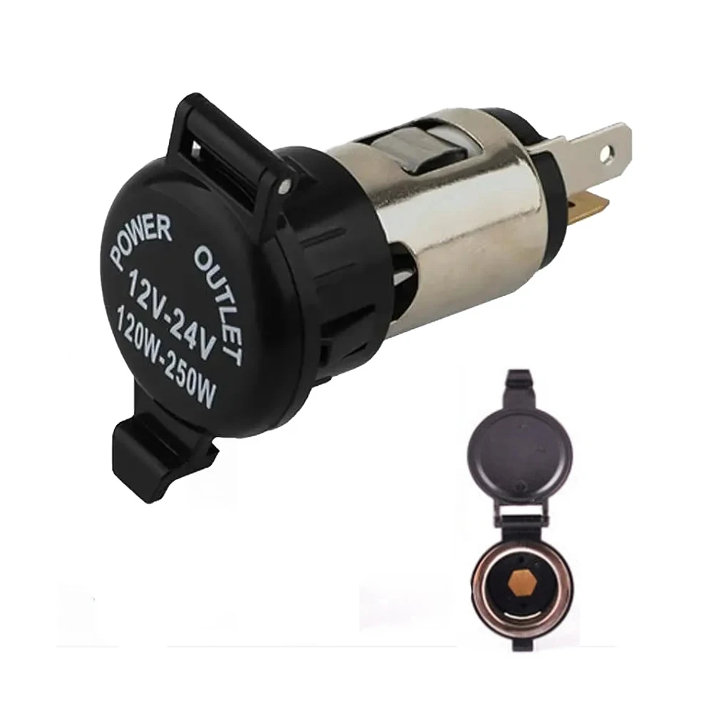 DC 12-24V Car Female Socket Power Plug Cigar Lighter Socket Car Cigarette Lighter  Auto Motorcycle Marine Atv Rv Accessories