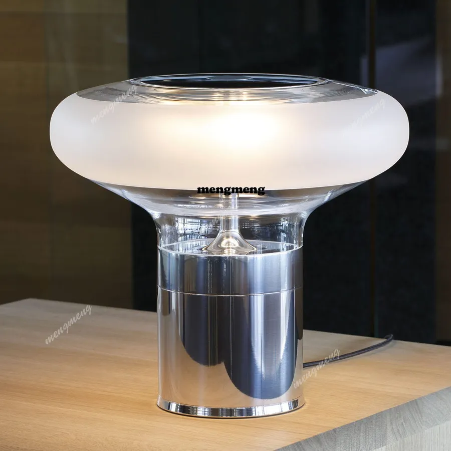 

Nordic simple glass bedroom bedside table lamp designer creates personalized living room study model room decorative lamps