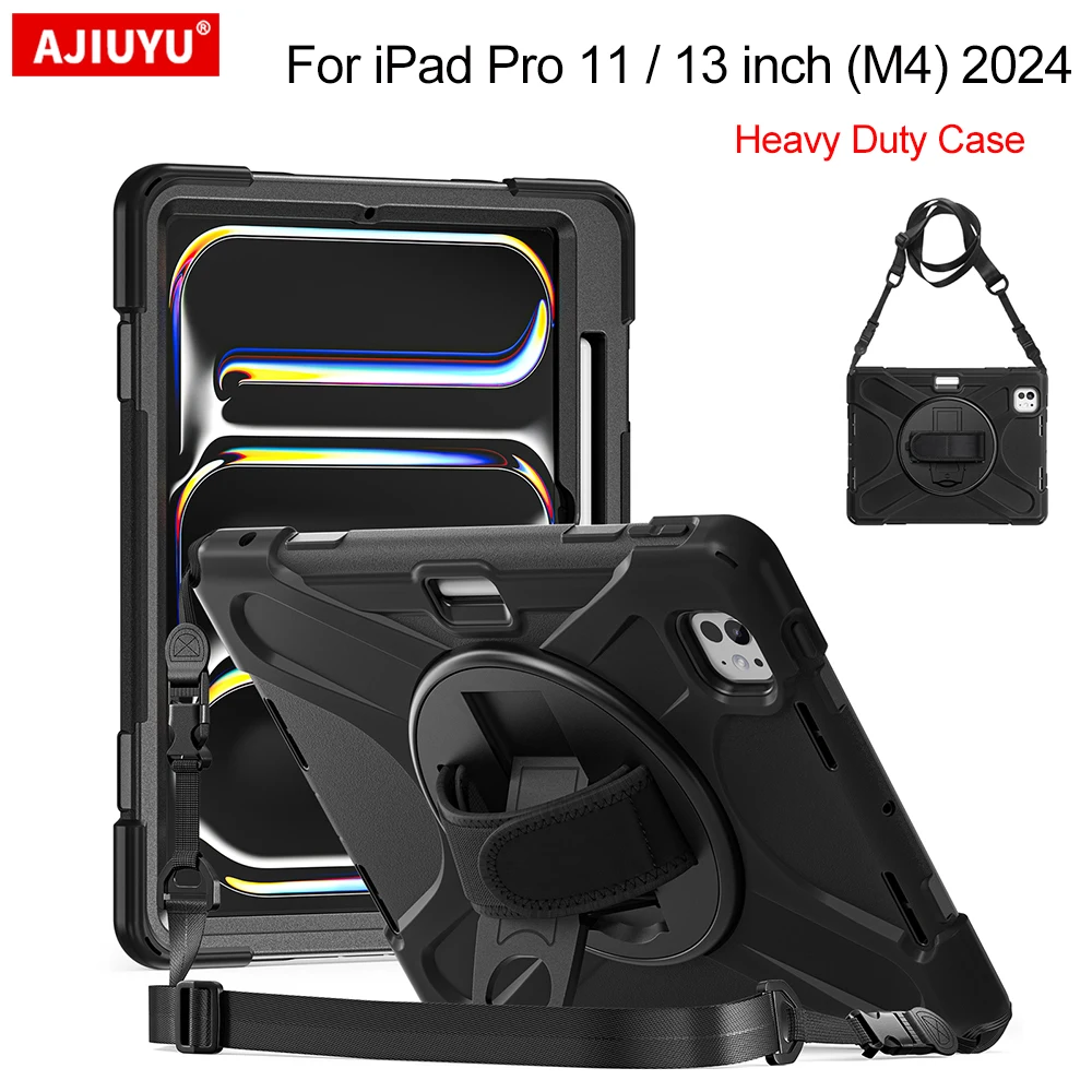 Case For iPad Pro 11 2024 M4 A2836 Case Heavy Duty Shockproof Cover For iPad Pro 13 inch (M4) 2024 A2925 Tablet Silicon Case