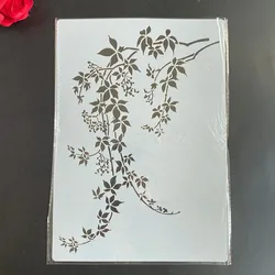 A4 size Leaves DIY Stencils Wall Painting Scrapbook Coloring Embossing Album Decorative Paper Card Template cake 29 *21cm