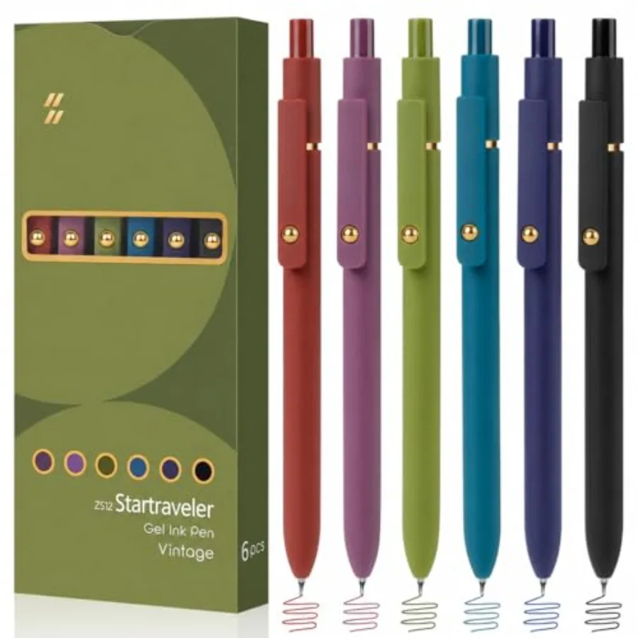 

Colored Pens, 6 Pack Colorful Gel Pens, Quick-Dry 0.7mm Medium Point for Journaling, Note Taking, Doodling, Aesthetic Office Sc