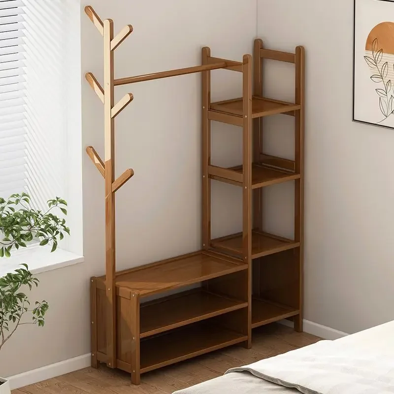 Coat rack Floor-to-ceiling vertical bedroom Home multi-functional rack Clothes easy assembly Room door hanging hanger