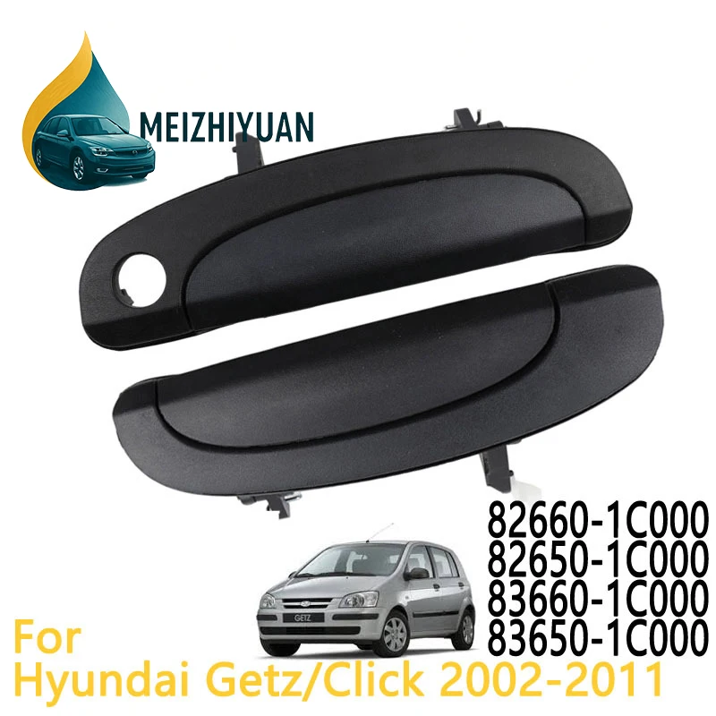 Car Front Rear Left Right Outside Door Handles Black For Hyundai Getz 2002-2011 82660-1C000 82650-1C000 83660-1C000 83650-1C00