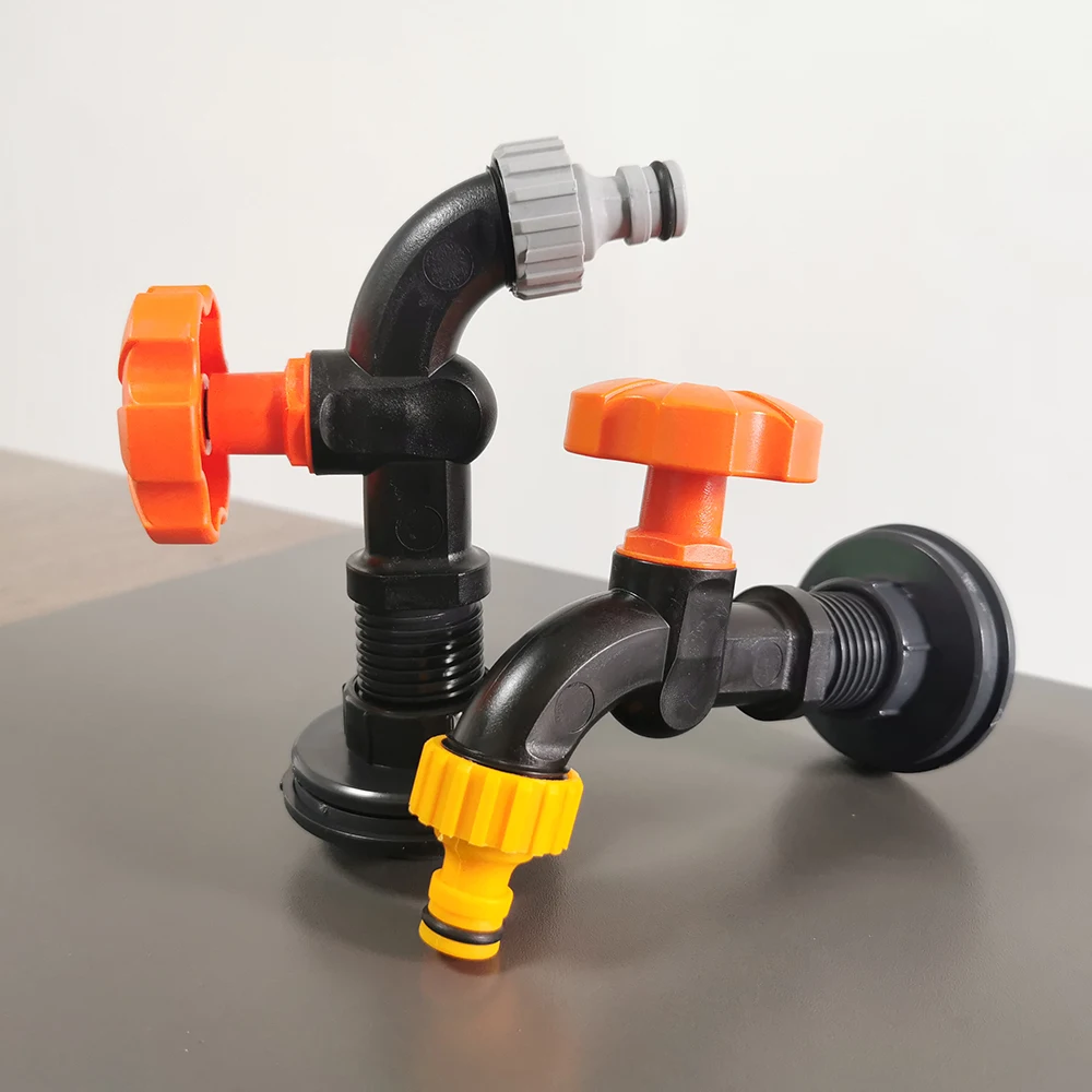 1Pcs Garden irrigation water pipe faucet joint IBC water tank adapter faucet set Rainwater bucket faucet
