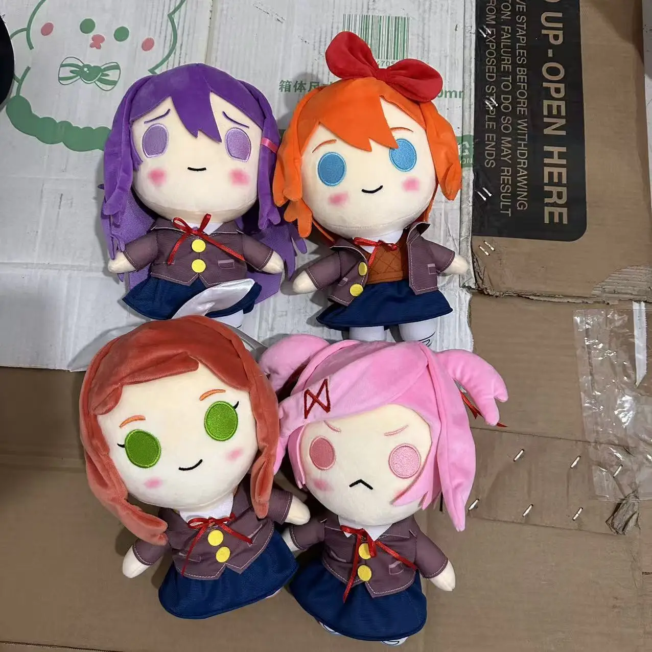 

25cm Anime Monika Sayori Natsuki Yuri Plushie Anime Cosplay Stuffed Plush Doll Toys Pillow Birthday Xmas Gifts