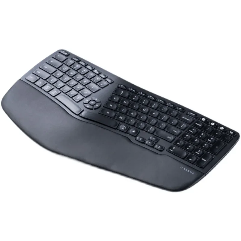 Bluetooth keyboard ergonomic with wrist rest integrated game office home office backlight