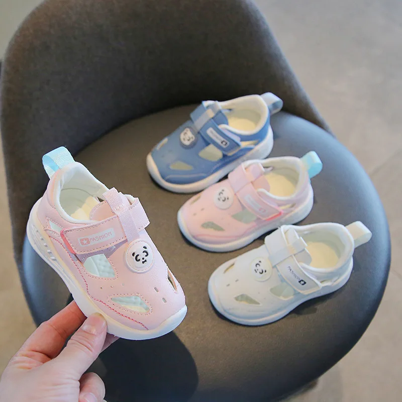 2024 Lente Nieuwe Baby Peuter Sleutelschoenen Baby Boy Coolname Sneaker Zachte Bodem Baby Meisje Sandalen Generatie Haar