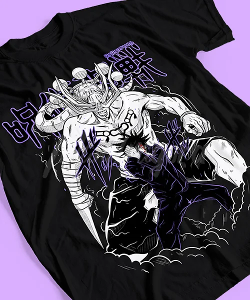 

T-shirt For Anime Jujutsu Kaisen Megumi Fushiguro Shikigamis Magora