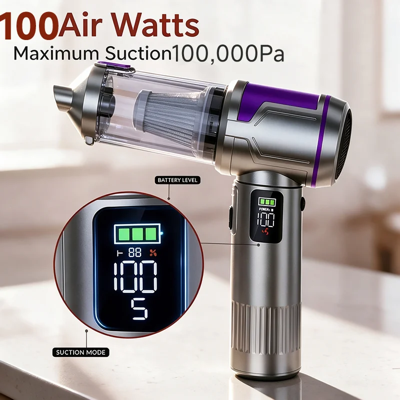 Cordless Vacuum Cleaner Car Washing High Power Robot Vacuum Cleaner  Vertical Cleaning Machine Home Automotive Vacuum Cleaner