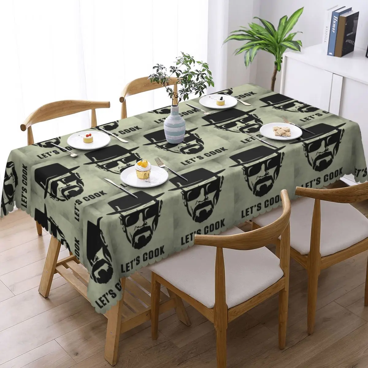 Heisenberg Lets Cook Tablecloth Restaurant Kitchen Rectangular Tablecloth Festival Party Tablecloth Outdoor Dining Table Cover