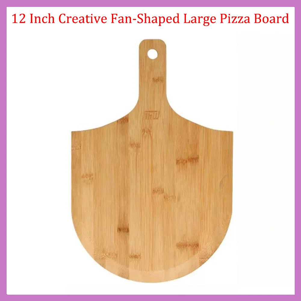 Wooden Pizza Tray Fan-Shaped Japanese-Style Home Use Solid Wood Steak Plate Baking And BBQ Tray Cake Wooden Board Wooden Plate