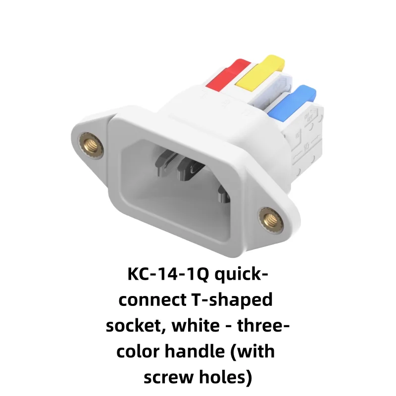 Conector de Alimentación CA de 250V10A, Conexión Rápida sin Soldadura, Toma de Tres Núcleos