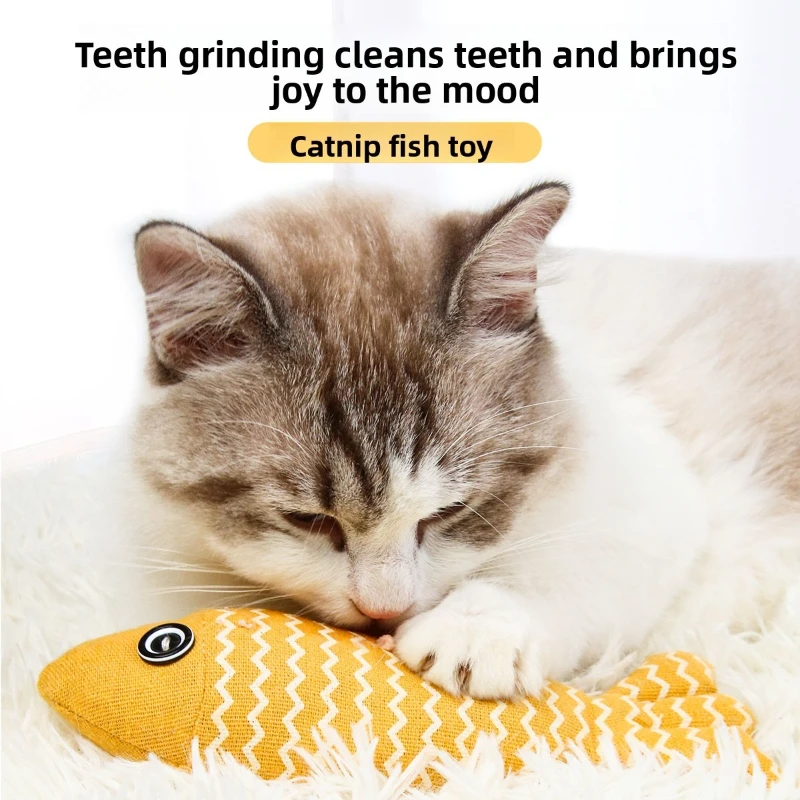 Catnip Toys - مجموعة ألعاب تفاعلية للقطط، تتضمن سمكة