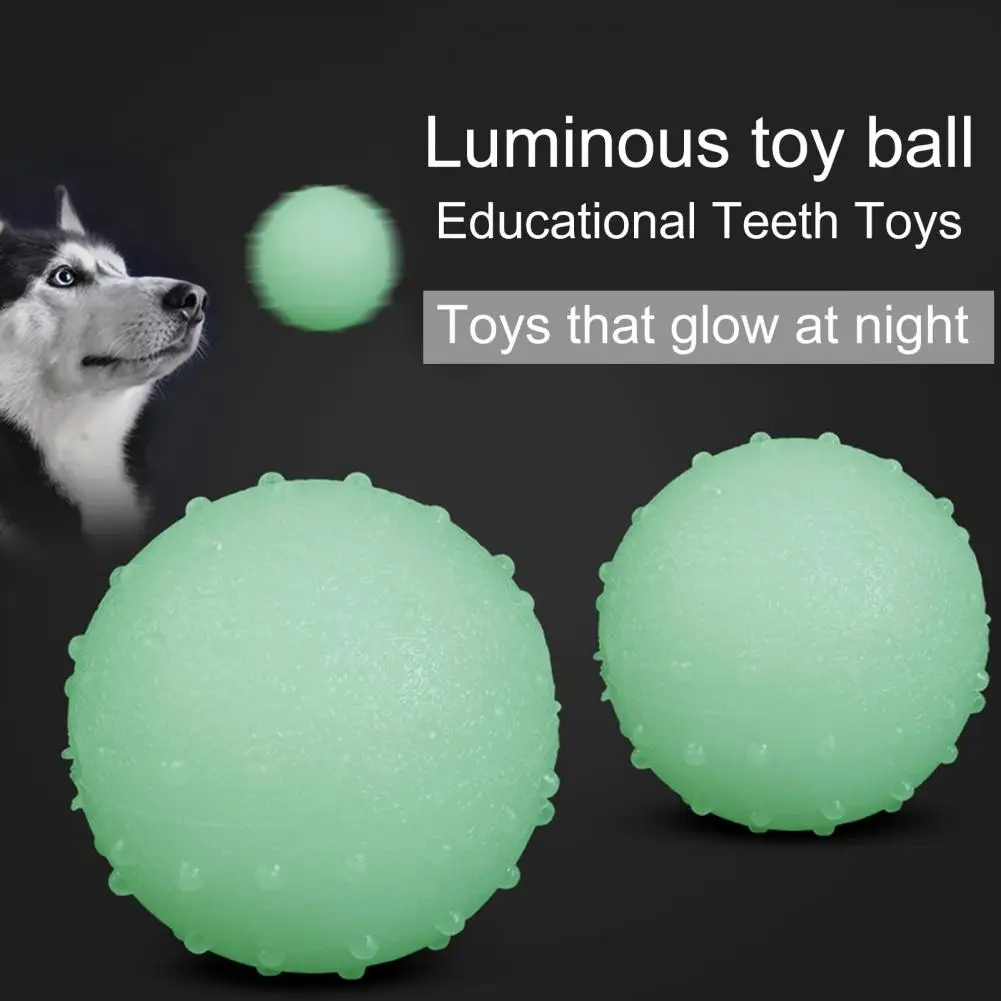 Pet Chew Toy  Durable Luminous Ball Dog Training Toy  Portable Pet Molar Toy