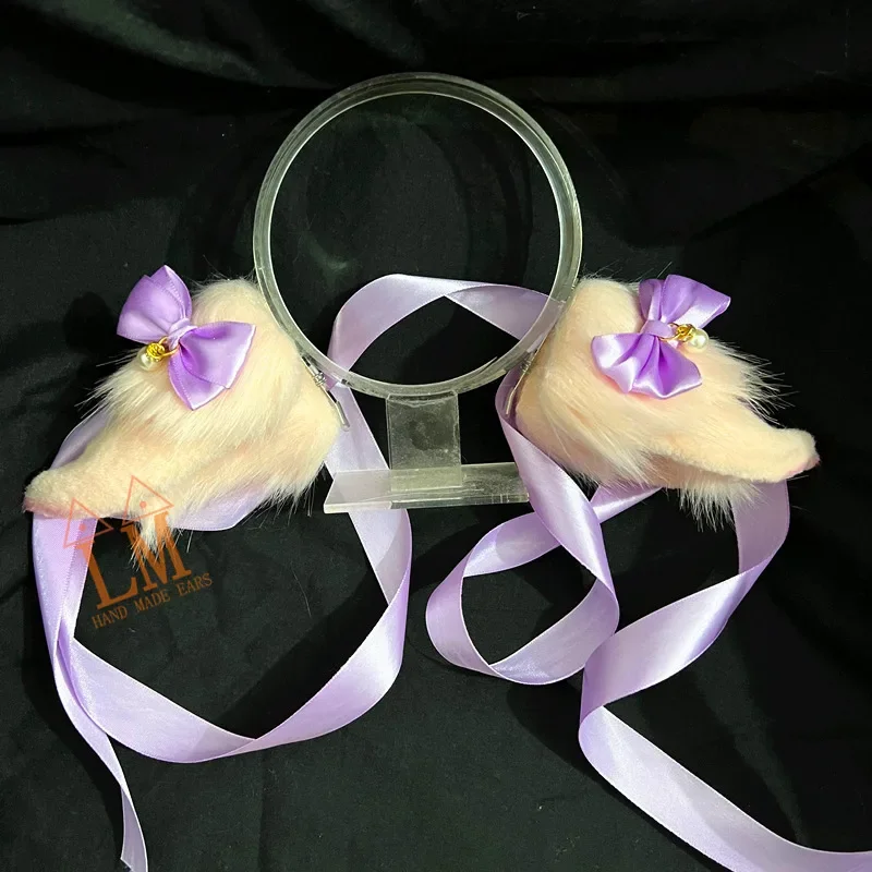 Hand Made Anime Dairy Cos Animal Ear Simulation Beast Sheep Ear Hair Hoop Headdress Hairpin Lolita Lovely Cosplay Props