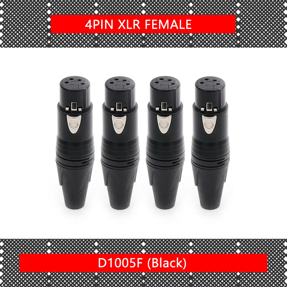 10 Stks/partij 3/4/5pin Xlr Connector Mannelijke/Vrouwelijke Xlr Plug Jack Socket Microfoon Mic Kabel Audio kabel Connector Zwarte Kleur