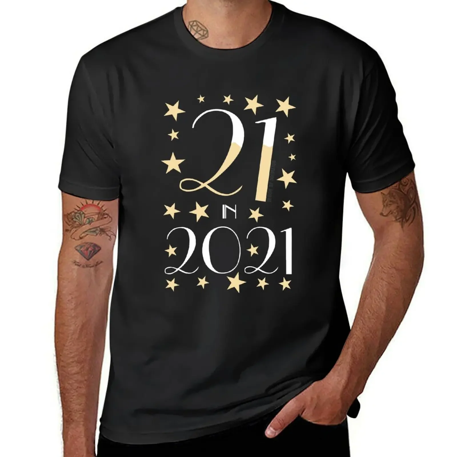 21 In 2021 21st Birthday Twenty-First T-Shirt quick drying shirts graphic tees sports fans mens workout shirts