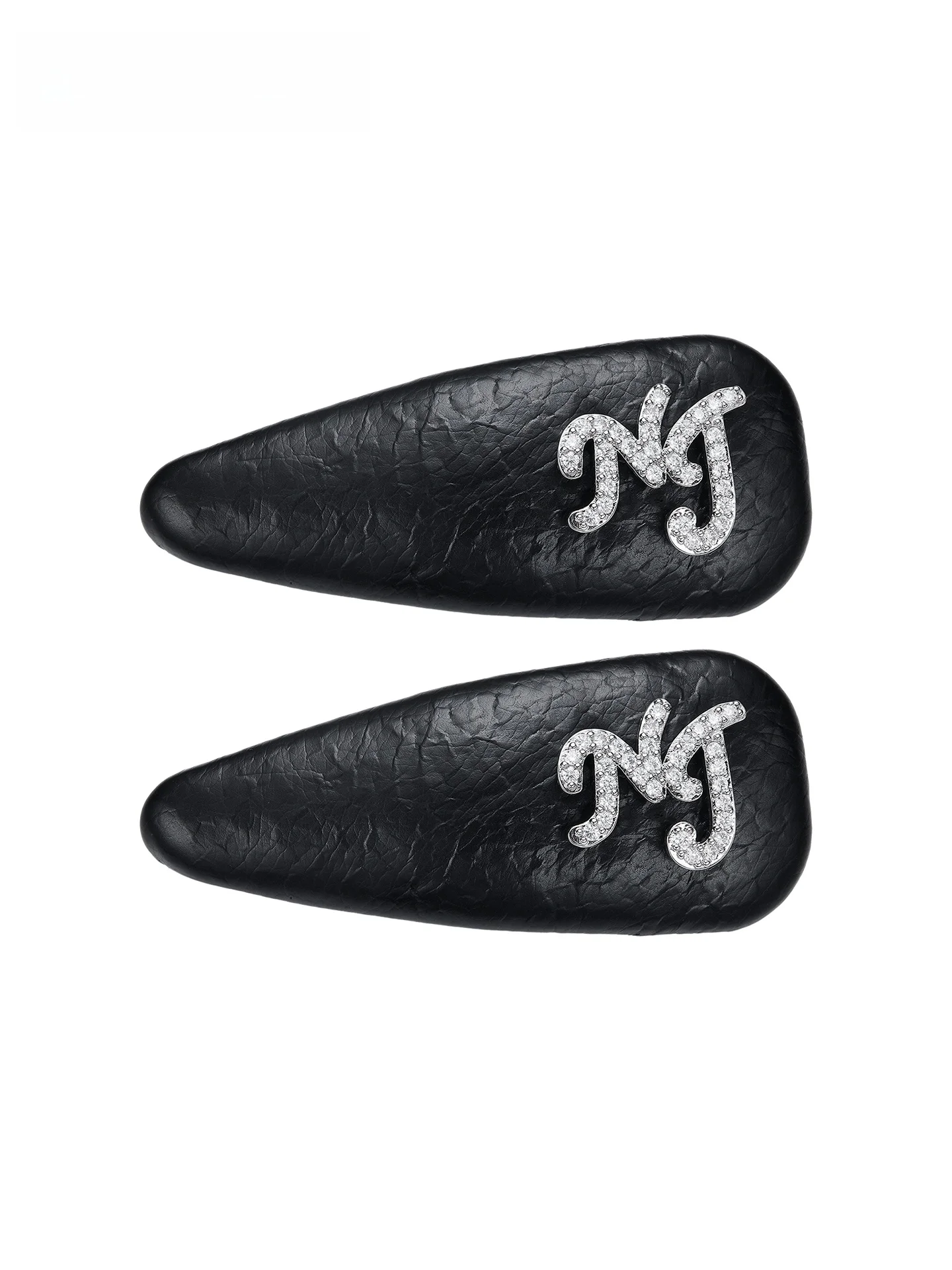 nanajacqueline-spring-new-texture-sensation-leather-diamond-decorated-logo-side-hair-clip-women-high-end-feelings-hair-acc